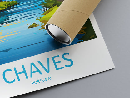 Chaves Travel Print Wall Art Chaves Wall Hanging Home Décor Chaves Gift Art Lovers Portugal Art Lover Gift Chaves Wall Décor