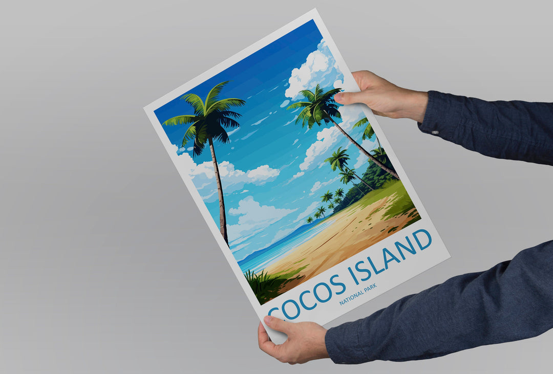 Cocos Island National Park Travel Print Wall Art Cocos Island Wall Hanging Home Décor Cocos Island National Park Gift Art Costa Rica