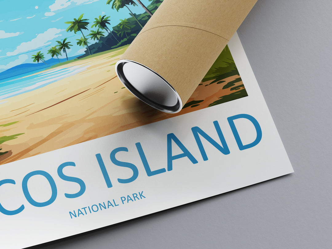 Cocos Island National Park Travel Print Wall Art Cocos Island Wall Hanging Home Décor Cocos Island National Park Gift Art Costa Rica