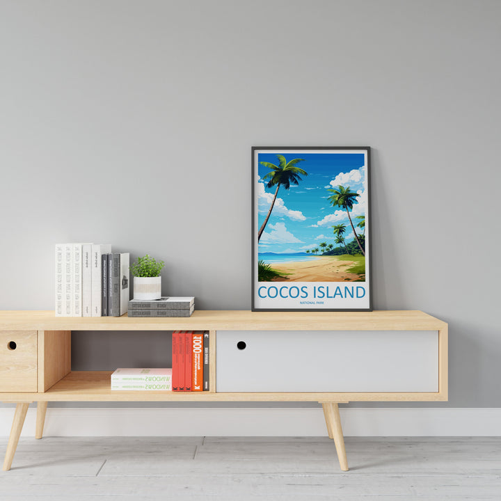 Cocos Island National Park Travel Print Wall Art Cocos Island Wall Hanging Home Décor Cocos Island National Park Gift Art Costa Rica