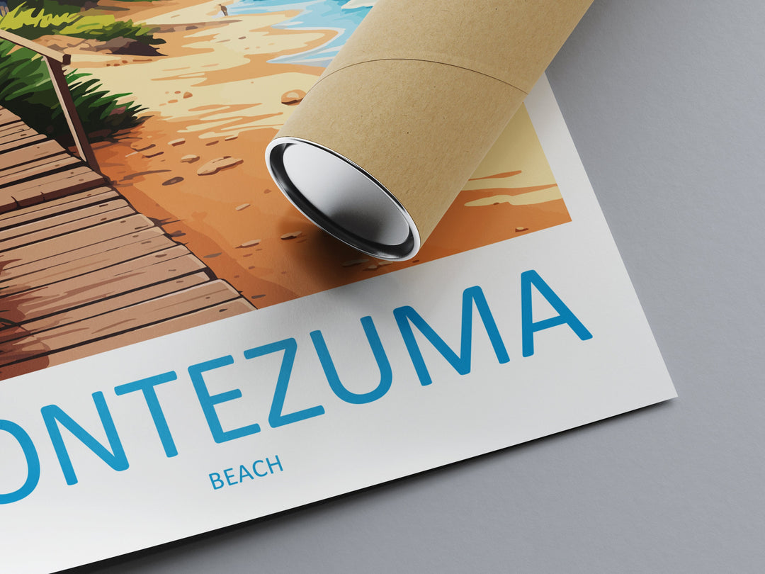Montezuma Beach Travel Print Wall Art Montezuma Beach Wall Hanging Home Décor Montezuma Beach Gift Art Costa Rica
