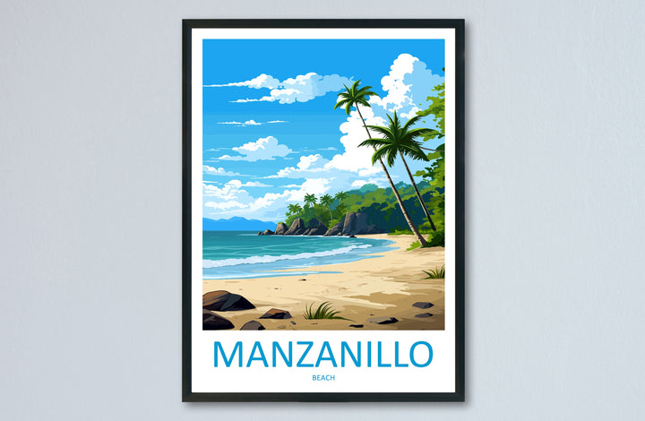 Manzanillo Beach Travel Print Wall Art Manzanillo Beach Wall Hanging Home Décor Manzanillo Beach Gift Art Costa Rica