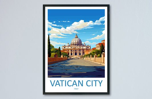 Vatican City Travel Print Wall Art Vatican City Italy Wall Hanging Home Decoration Vatican City Gift Art Lovers Wall Art Print Vatican City