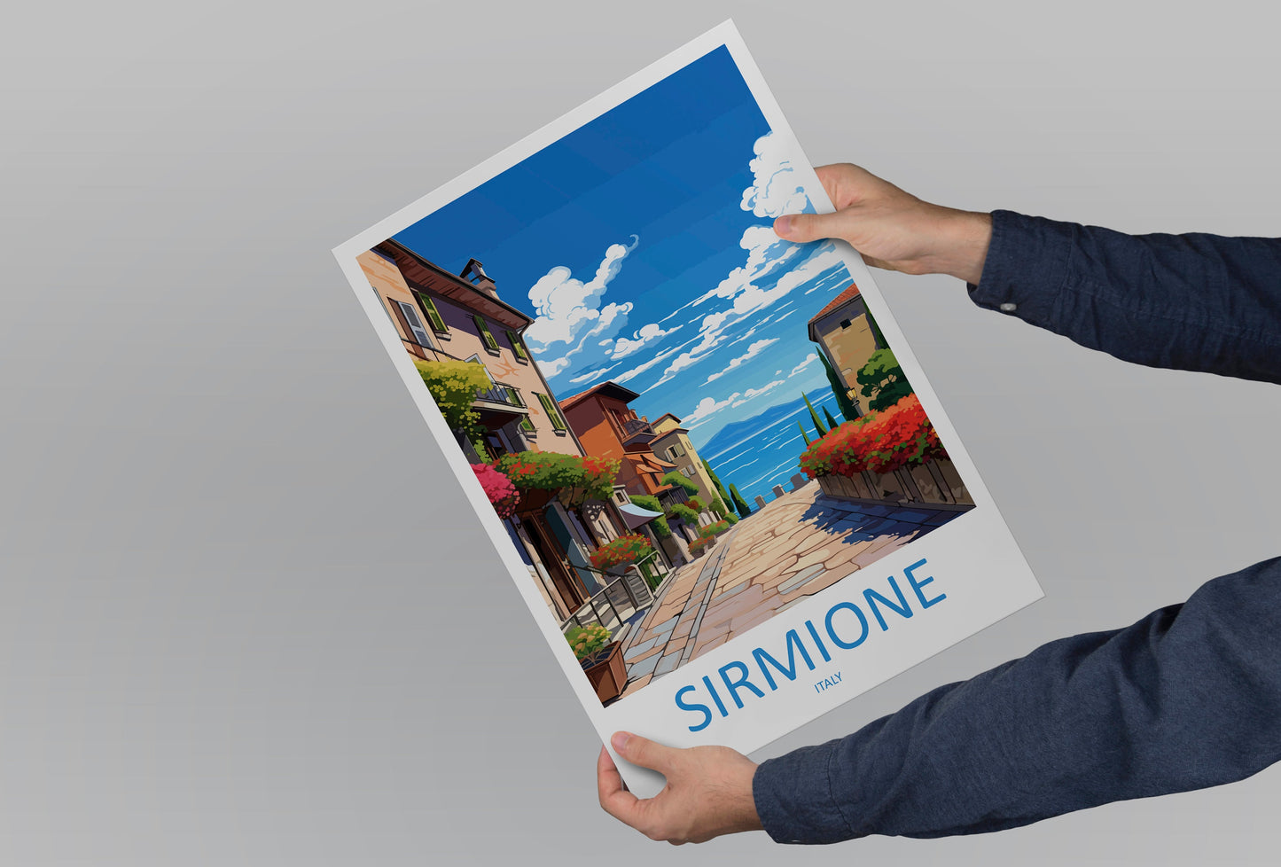 Sirmione Travel Print Wall Art Sirmione Italy Wall Hanging Home Decor Sirmione Gift Art Lovers Wall Art Print Sirmione Italy