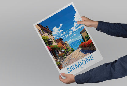 Sirmione Travel Print Wall Art Sirmione Italy Wall Hanging Home Decor Sirmione Gift Art Lovers Wall Art Print Sirmione Italy