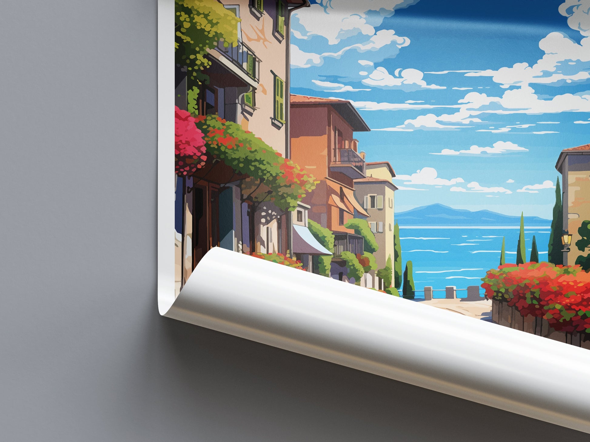 Sirmione Travel Print Wall Art Sirmione Italy Wall Hanging Home Decor Sirmione Gift Art Lovers Wall Art Print Sirmione Italy