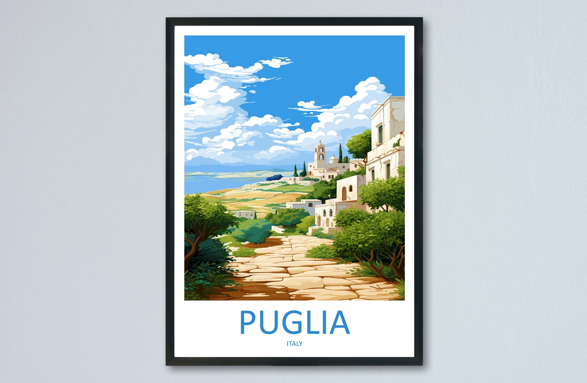 Puglia Travel Print Wall Art Puglia Italy Wall Hanging Home Decor Puglia Gift Art Lovers Wall Art Print Puglia Italy