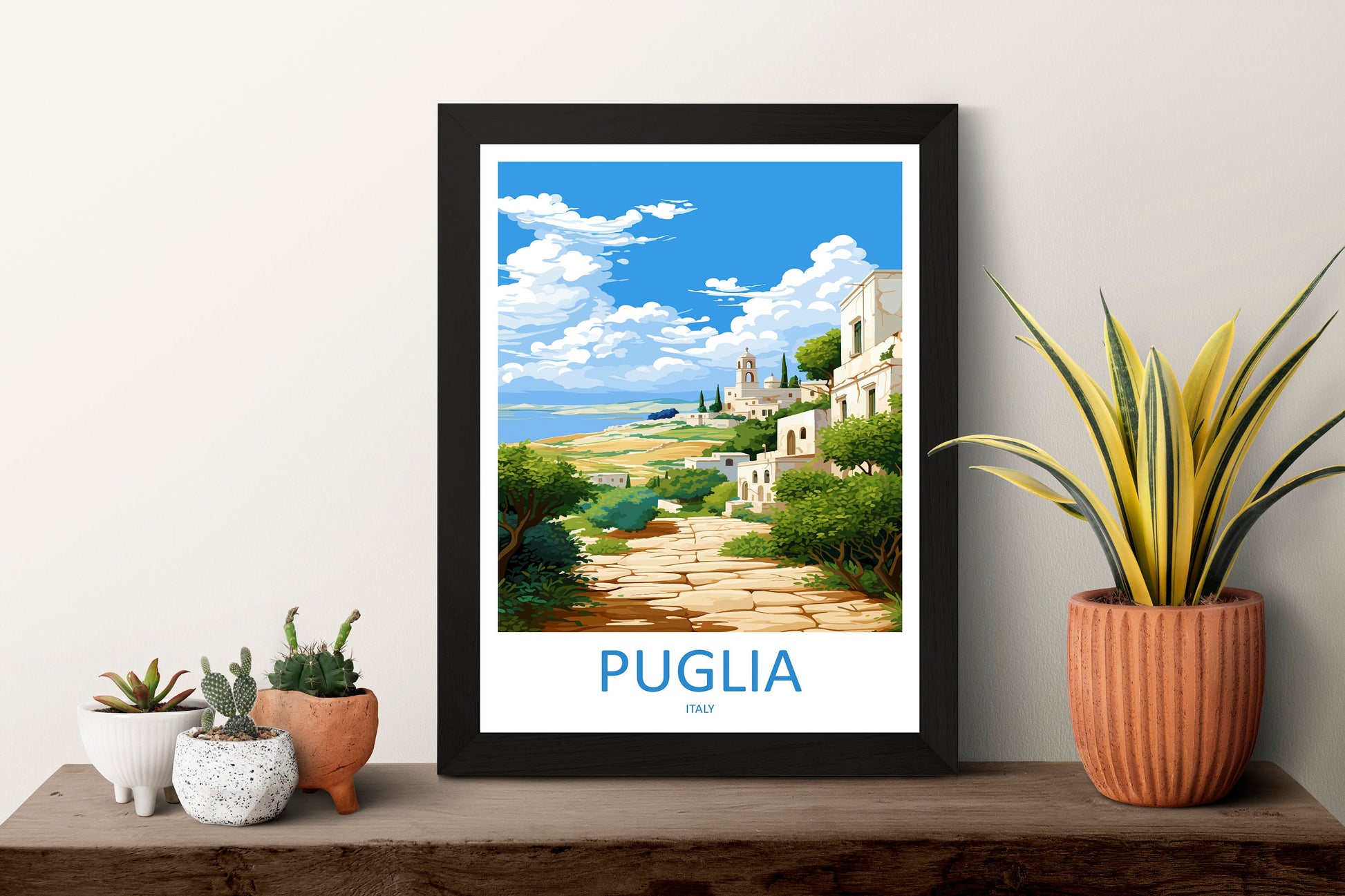 Puglia Travel Print Wall Art Puglia Italy Wall Hanging Home Decor Puglia Gift Art Lovers Wall Art Print Puglia Italy