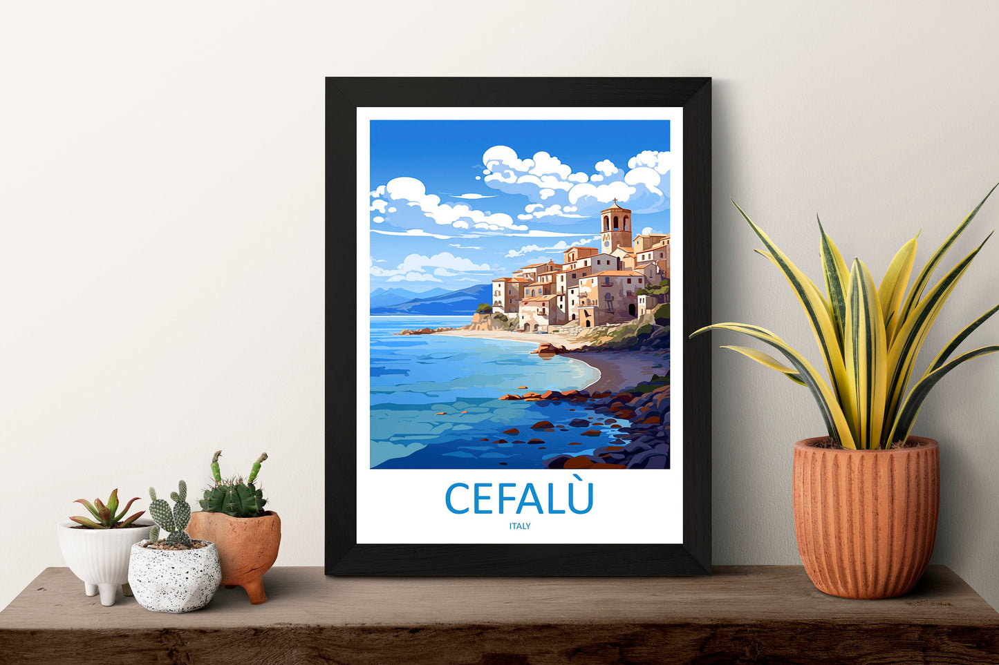 Cefalù Travel Print Wall Art Cefalù Italy Wall Hanging Home Decor Cefalù Gift Art Lovers Wall Art Print Cefalù Italy