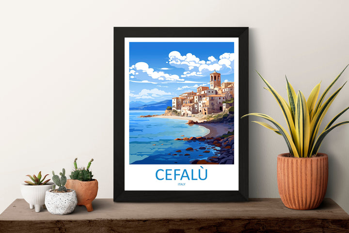 Cefalù Travel Print Wall Art Cefalù Italy Wall Hanging Home Decor Cefalù Gift Art Lovers Wall Art Print Cefalù Italy