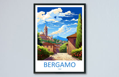 Bergamo Travel Print Wall Art Bergamo Italy Wall Hanging Home Decor Bergamo Gift Art Lovers Wall Art Print Bergamo Italy