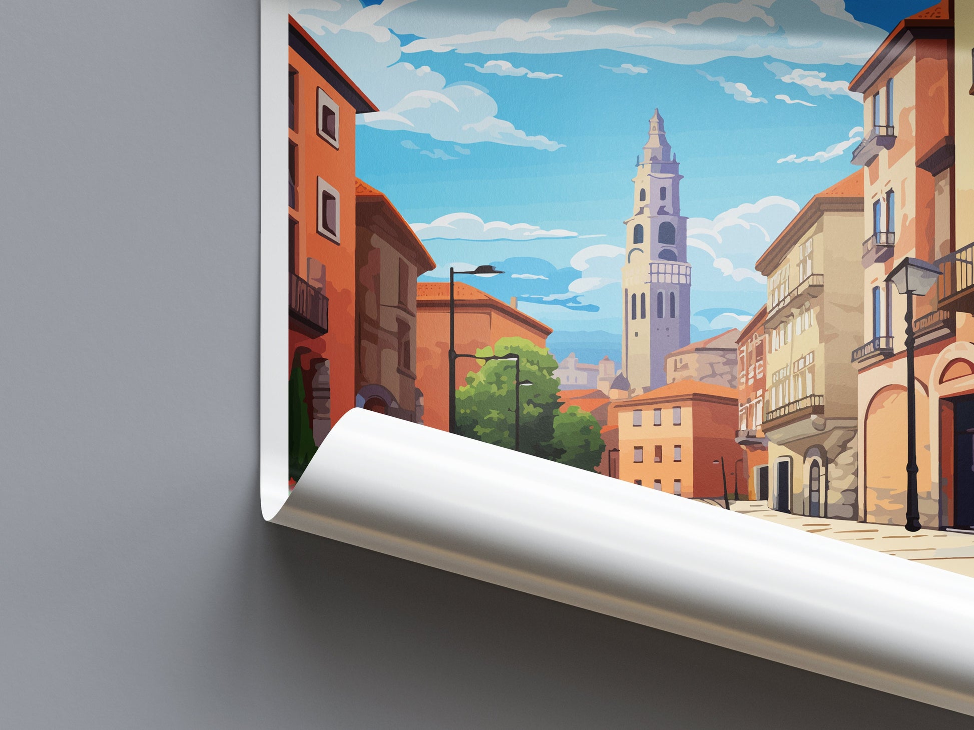 Oviedo Travel Print Wall Art Oviedo Wall Hanging Home Décor Oviedo Gift Art Lovers Spain Art Lover Gift Oviedo Spain Poster Art