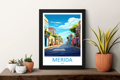 Merida Travel Print Wall Art Merida Wall Hanging Home Décor Merida Gift Art Lovers Spain Art Lover Gift Merida Spain Poster Art