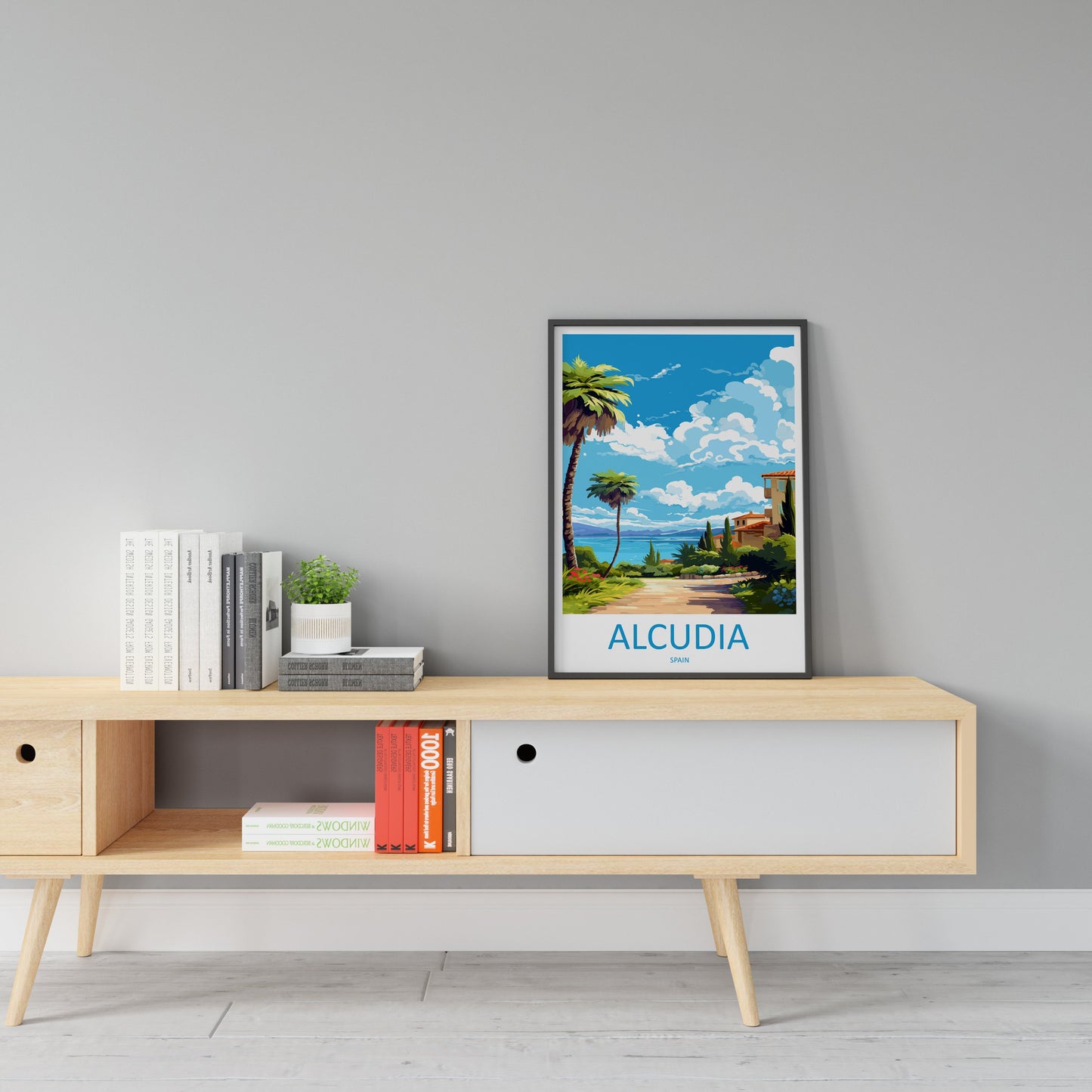 Alcudia Travel Print Wall Art Alcudia Wall Hanging Home Décor Alcudia Gift Art Lovers Spain Art Lover Gift Alcudia Spain Poster Art