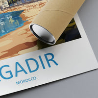 Agadir Travel Print Wall Art Agadir Wall Hanging Home Décor Agadir Gift Art Lovers Morocco Art Lover Gift Wall Art Morocco Art Decor