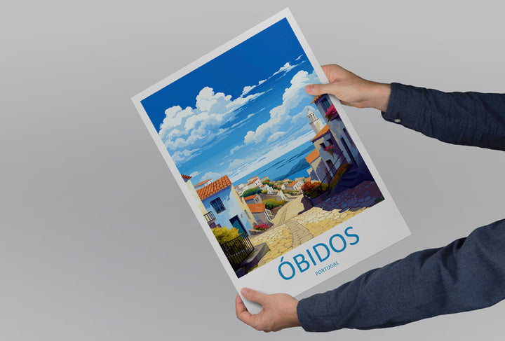Óbidos Travel Print Wall Art Óbidos Wall Hanging Home Décor Óbidos Gift Art Lovers Portugal Art Lover Gift Óbidos Wall Décor