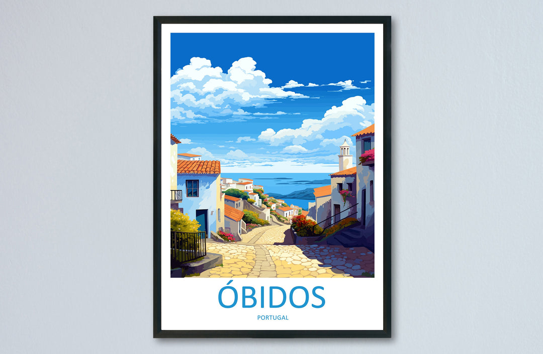 Óbidos Travel Print Wall Art Óbidos Wall Hanging Home Décor Óbidos Gift Art Lovers Portugal Art Lover Gift Óbidos Wall Décor