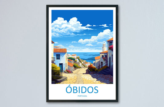 Óbidos Travel Print Wall Art Óbidos Wall Hanging Home Décor Óbidos Gift Art Lovers Portugal Art Lover Gift Óbidos Wall Décor