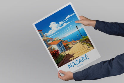 Nazare Travel Print Wall Art Nazare Wall Hanging Home Décor Nazare Gift Art Lovers Portugal Art Lover Gift Nazare Wall Décor