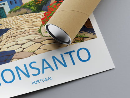 Monsanto Travel Print Wall Art Monsanto Wall Hanging Home Décor Monsanto Gift Art Lovers Portugal Art Lover Gift Monsanto Wall Décor