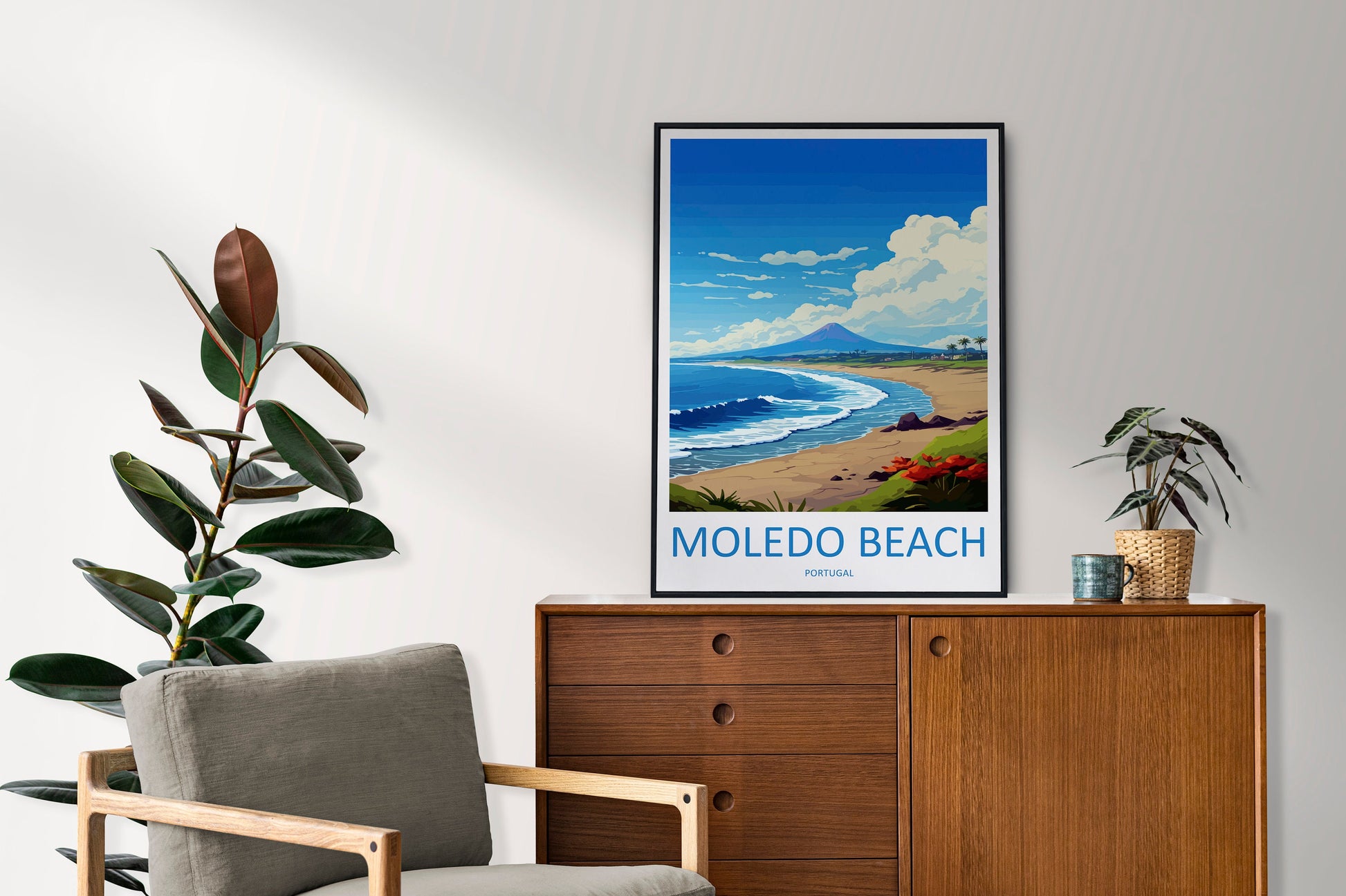 Moledo Beach Travel Print Wall Art Moledo Beach Wall Hanging Home Décor Moledo Beach Gift Art Lovers Portugal Art Lover Gift Moledo Beach