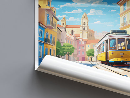 Lisbon Travel Print Wall Art Lisbon Wall Hanging Home Décor Lisbon Gift Art Lovers Portugal Art Lover Gift Lisbon Poster