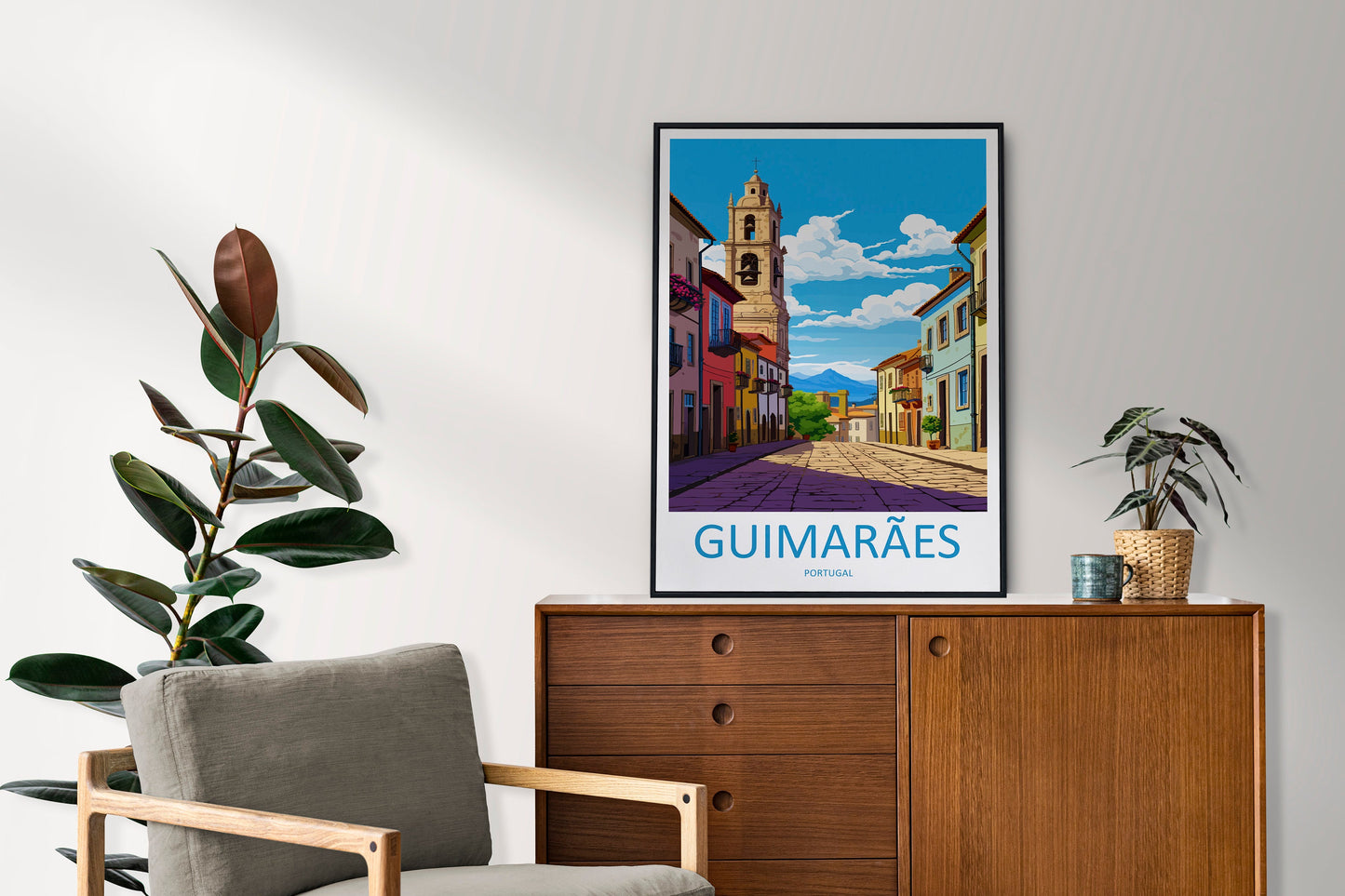 Guimarães Travel Print Wall Art Guimarães Wall Hanging Home Décor Guimarães Gift Art Lovers Portugal Art Lover Gift Guimarães Poster