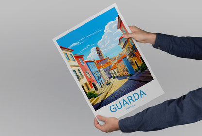 Guarda Travel Print Wall Art Guarda Wall Hanging Home Décor Guarda Gift Art Lovers Portugal Art Lover Gift Guarda Poster