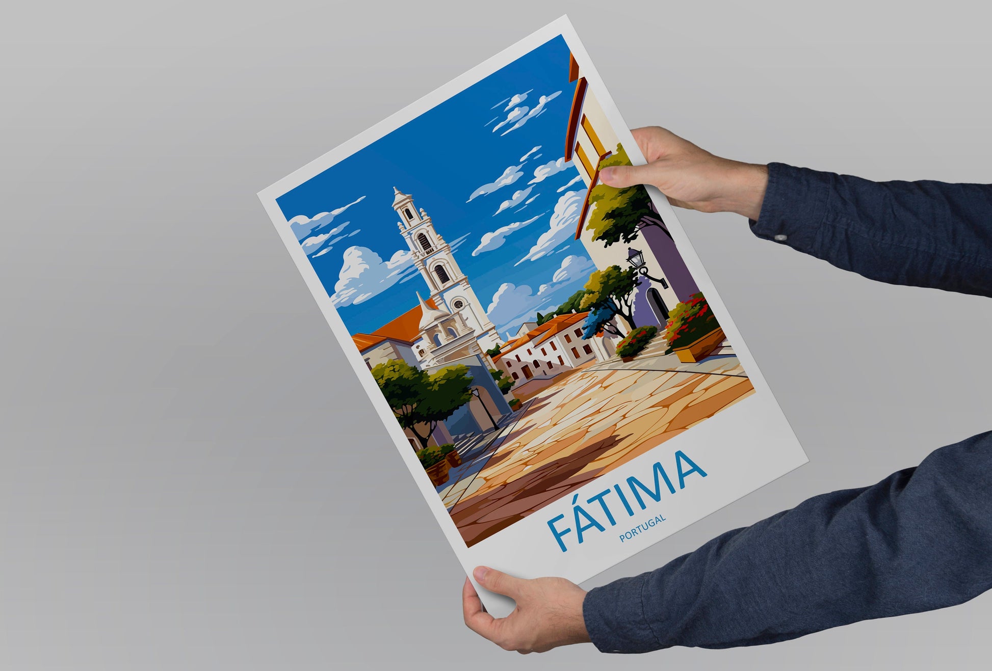Fátima Travel Print Wall Art Fátima Wall Hanging Home Décor Fátima Gift Art Lovers Portugal Art Lover Gift Fátima Poster