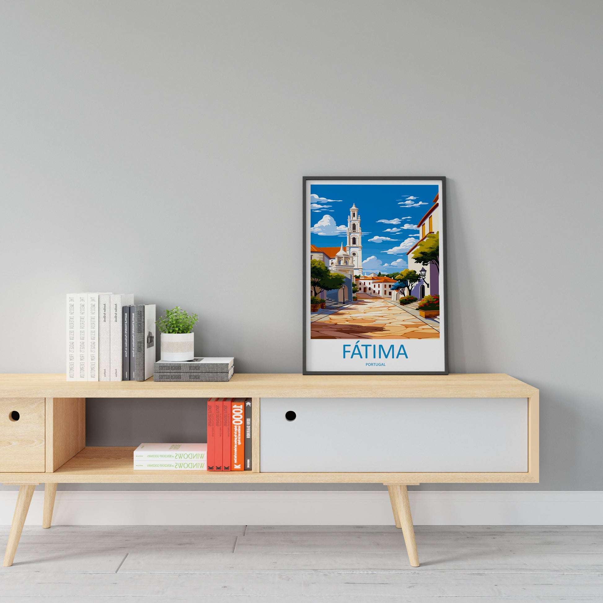 Fátima Travel Print Wall Art Fátima Wall Hanging Home Décor Fátima Gift Art Lovers Portugal Art Lover Gift Fátima Poster