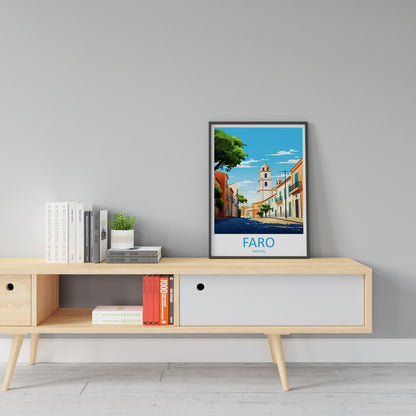 Faro Travel Print Wall Art Faro Wall Hanging Home Décor Faro Gift Art Lovers Portugal Art Lover Gift Faro Poster