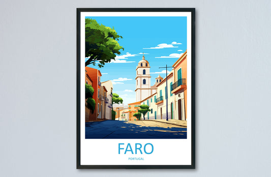 Faro Travel Print Wall Art Faro Wall Hanging Home Décor Faro Gift Art Lovers Portugal Art Lover Gift Faro Poster