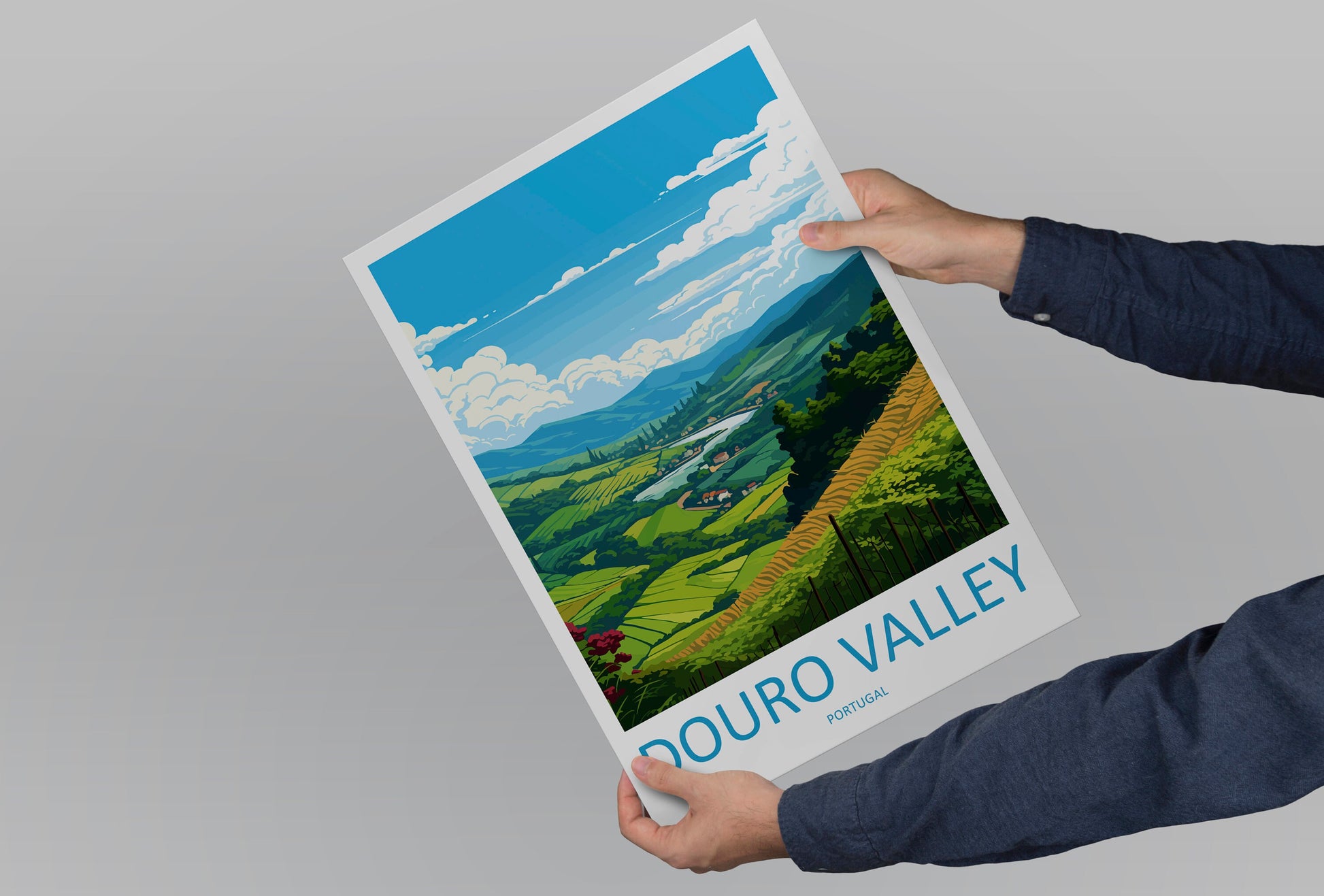 Douro Valley Travel Print Wall Art Douro Valley Wall Hanging Home Décor Douro Valley Gift Art Lovers Portugal Art Lover Gift Douro Valley