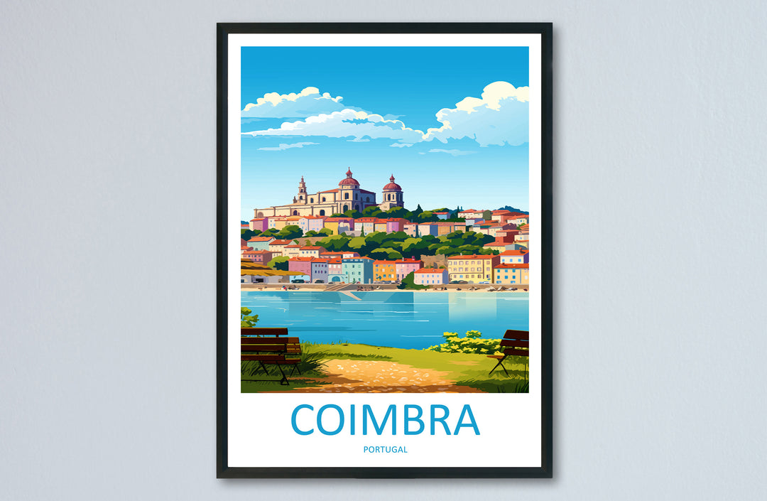 Coimbra Travel Print Wall Art Coimbra Wall Hanging Home Décor Coimbra Gift Art Lovers Portugal Art Lover Gift Coimbra