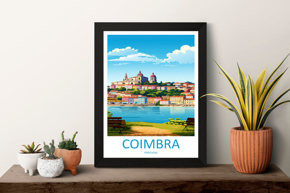 Coimbra Travel Print Wall Art Coimbra Wall Hanging Home Décor Coimbra Gift Art Lovers Portugal Art Lover Gift Coimbra