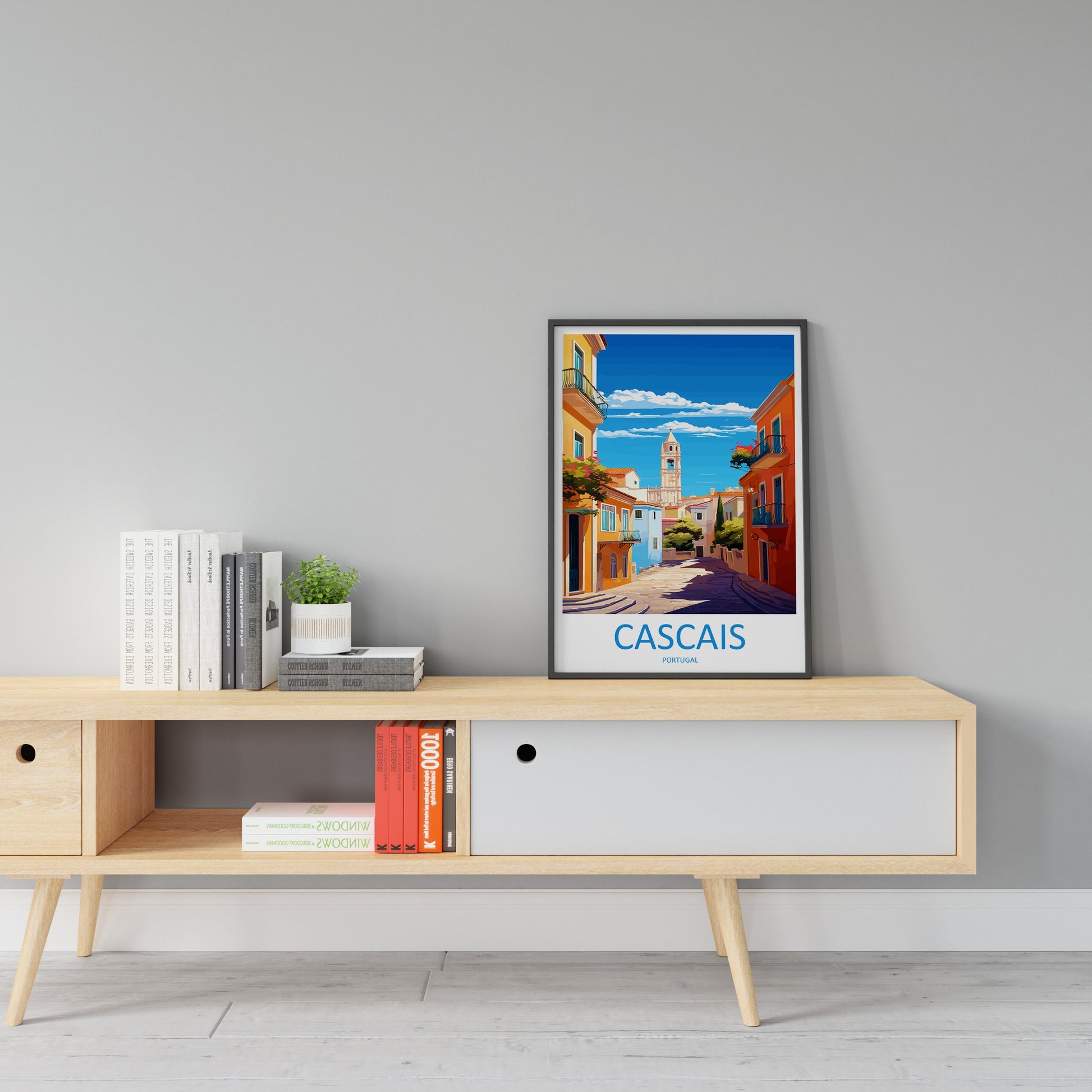Cascais Travel Print Wall Art Cascais Wall Hanging Home Décor Cascais Gift Art Lovers Portugal Art Lover Gift Cascais Wall Art