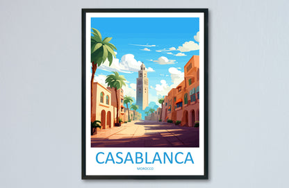 Casablanca Travel Print Wall Art Casablanca Wall Hanging Home Décor Casablanca Gift Art Lovers Morocco Art Lover Gift Wall Art Morocco Art