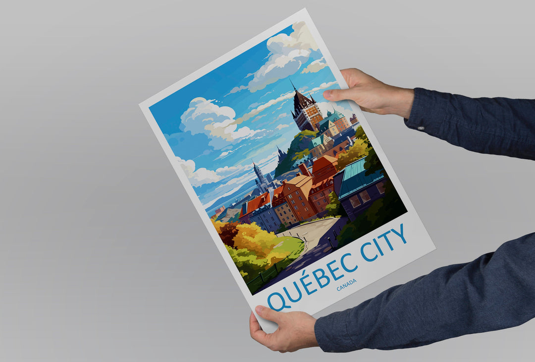 Quebec City Travel Print Wall Art Quebec City Wall Hanging Home Décor Quebec City Gift Art Lovers Canada Art Lover Gift Quebec City Gift