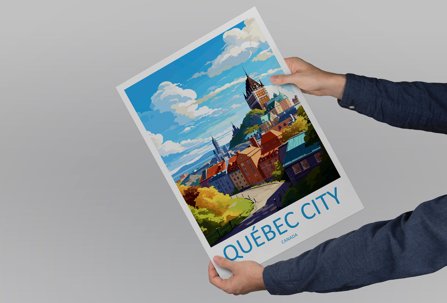 Quebec City Travel Print Wall Art Quebec City Wall Hanging Home Décor Quebec City Gift Art Lovers Canada Art Lover Gift Quebec City Gift