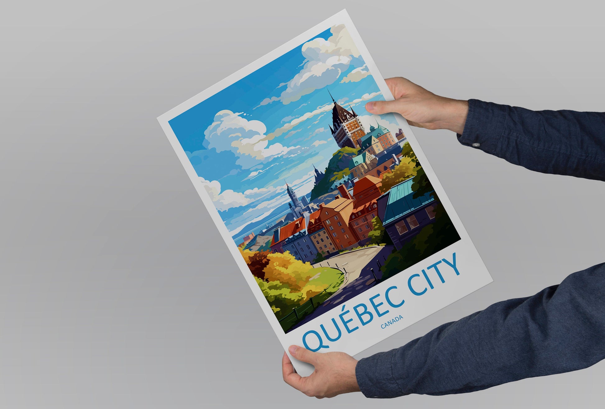 Quebec City Travel Print Wall Art Quebec City Wall Hanging Home Décor Quebec City Gift Art Lovers Canada Art Lover Gift Quebec City Gift