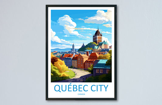 Quebec City Travel Print Wall Art Quebec City Wall Hanging Home Décor Quebec City Gift Art Lovers Canada Art Lover Gift Quebec City Gift