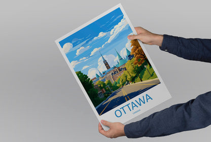 Ottawa Travel Print Wall Art Ottawa Wall Hanging Home Décor Ottawa Gift Art Lovers Canada Art Lover Gift Ottawa Gift
