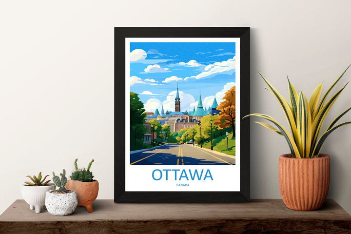 Ottawa Travel Print Wall Art Ottawa Wall Hanging Home Décor Ottawa Gift Art Lovers Canada Art Lover Gift Ottawa Gift