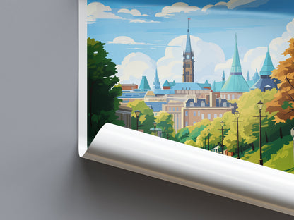 Ottawa Travel Print Wall Art Ottawa Wall Hanging Home Décor Ottawa Gift Art Lovers Canada Art Lover Gift Ottawa Gift