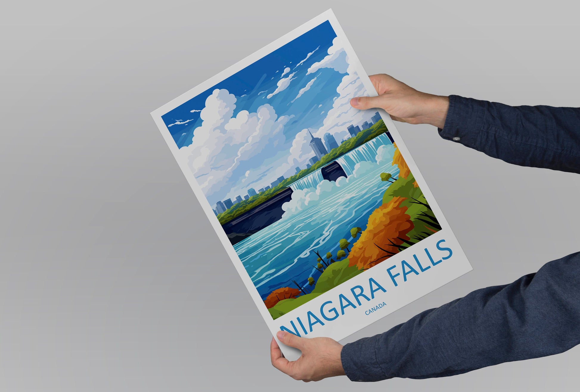 Niagara Falls Travel Print Wall Art Niagara Falls Wall Hanging Home Décor Niagara Falls Gift Art Lovers Canada Art Lover Gift Niagara Falls