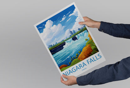 Niagara Falls Travel Print Wall Art Niagara Falls Wall Hanging Home Décor Niagara Falls Gift Art Lovers Canada Art Lover Gift Niagara Falls