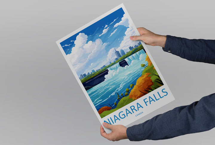 Niagara Falls Travel Print Wall Art Niagara Falls Wall Hanging Home Décor Niagara Falls Gift Art Lovers Canada Art Lover Gift Niagara Falls
