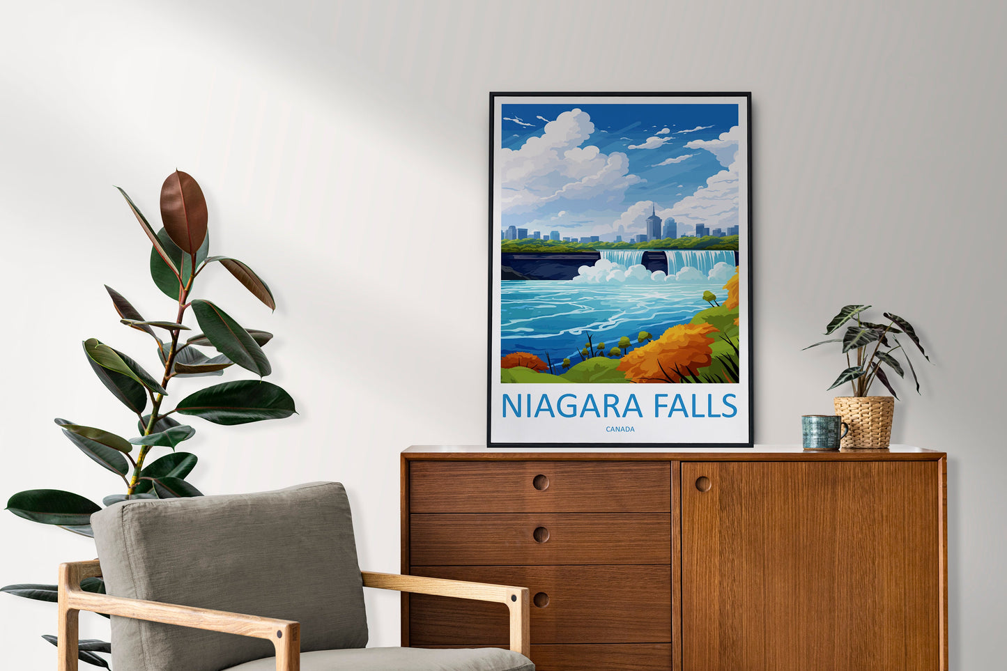 Niagara Falls Travel Print Wall Art Niagara Falls Wall Hanging Home Décor Niagara Falls Gift Art Lovers Canada Art Lover Gift Niagara Falls