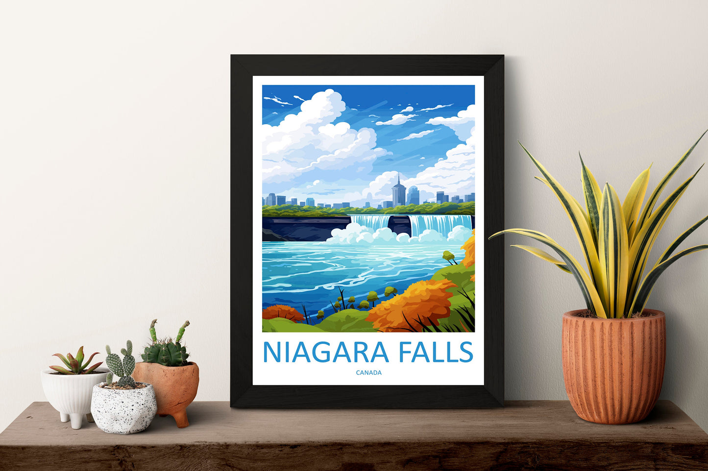 Niagara Falls Travel Print Wall Art Niagara Falls Wall Hanging Home Décor Niagara Falls Gift Art Lovers Canada Art Lover Gift Niagara Falls