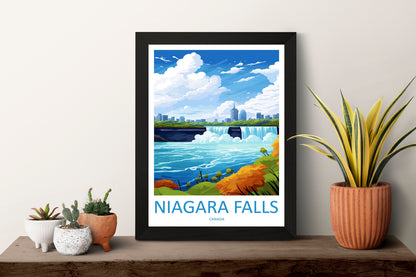 Niagara Falls Travel Print Wall Art Niagara Falls Wall Hanging Home Décor Niagara Falls Gift Art Lovers Canada Art Lover Gift Niagara Falls